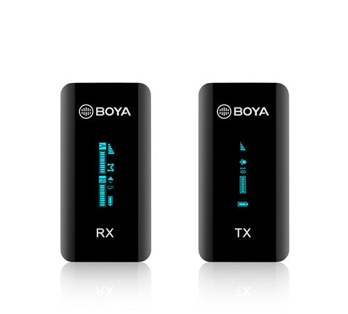 Boya BY-XM6-S1 Digital Camera-Mount True-Wireless 1-Person Microphone System (2.4 GHz) ( 1 Transmitter + 1 Receiver