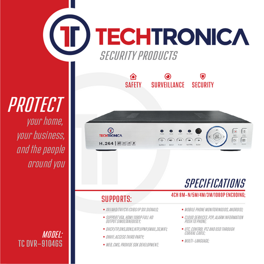 Techtronica  TC DVR-9104GS | H.265